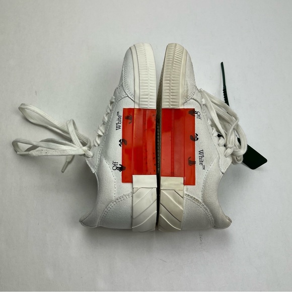 Off-White Low Vulcanized Canvas White Sneaker Shoe Women SZ 36 US 6 NEW *FLAW - Picture 11 of 14